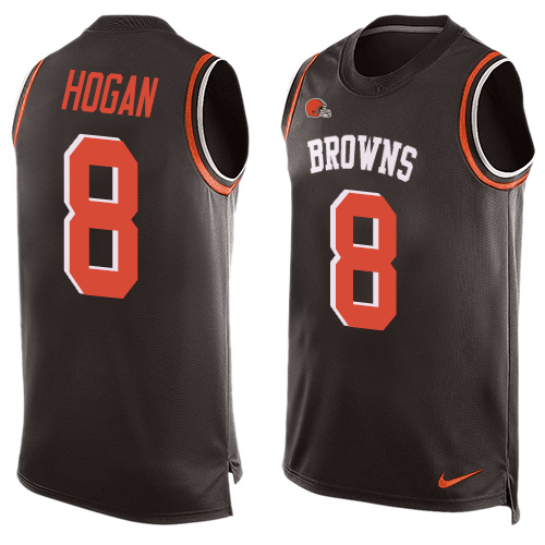 Men's Limited Kevin Hogan Nike Jersey Brown - #8 Player Name & Number Tank Top NFL Cleveland Browns